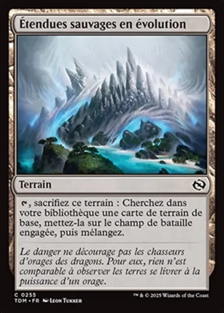 Étendues sauvages en évolution, carte Magic TDM 255 — extension Tarkir: Dragonstorm