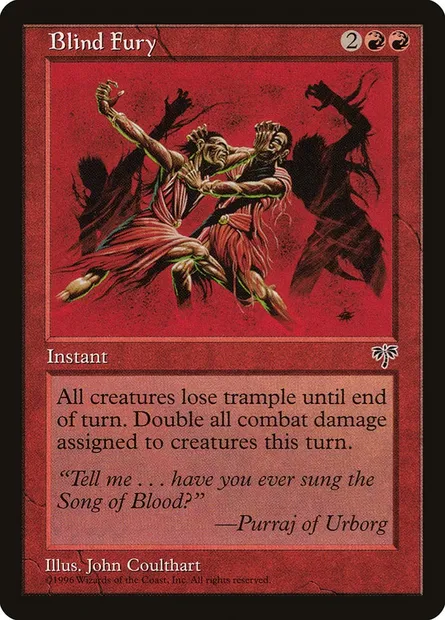 Blind Fury, Magic card MIR 158 — Mirage set
