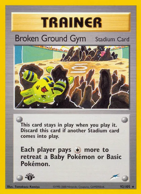 Broken Ground Gym, Pokémon card NDE 92 — Neo Destiny set