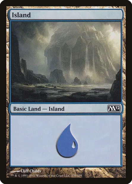 Island, Magic card M12 235 — Magic 2012 set