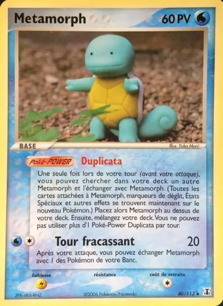 Métamorph, carte Pokémon DS 40 — extension EX Espèces Delta
