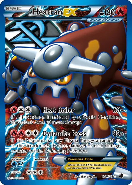 Heatran-EX, Pokémon card PLF 109 — Plasma Freeze set