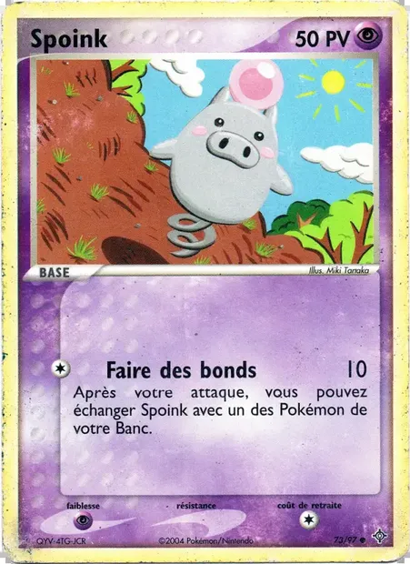 Spoink, carte Pokémon DR 73 — extension EX Dragon