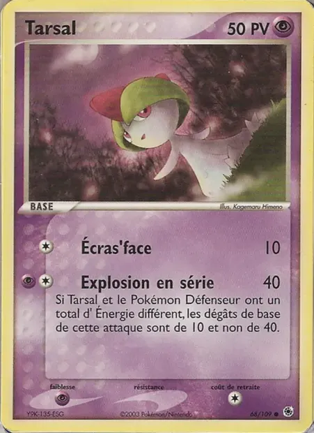 Tarsal, carte Pokémon RS 68 — extension EX Rubis & Saphir