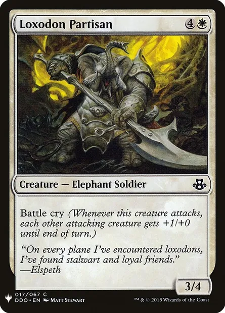 Partisan loxodon, carte Magic PLST DDO-17 — extension The List