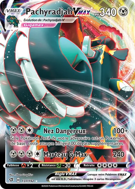 Pachyradjah VMAX, carte Pokémon RCL 137 — extension Clash des Rebelles