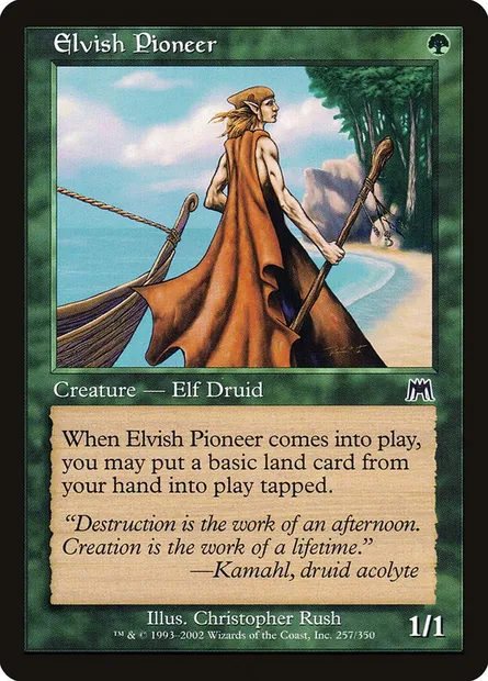 Pionnier elfe, carte Magic ONS 257 — extension Carnage