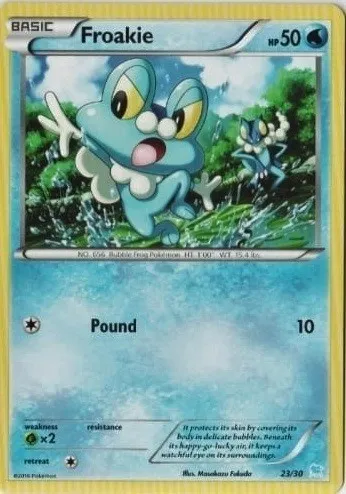 Grenousse, carte Pokémon TK9S 023 — extension XY Trainer Kit: Pikachu Libre & Suicune (Suicune)
