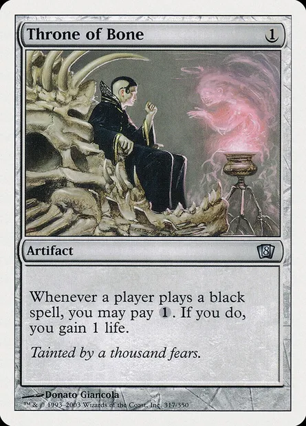 Throne of Bone, Magic card 8ED 317 — Eighth Edition set