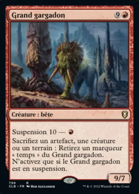 Grand gargadon, carte Magic CLB 796 — extension Commander Légendes : la bataille de la Porte de Baldur
