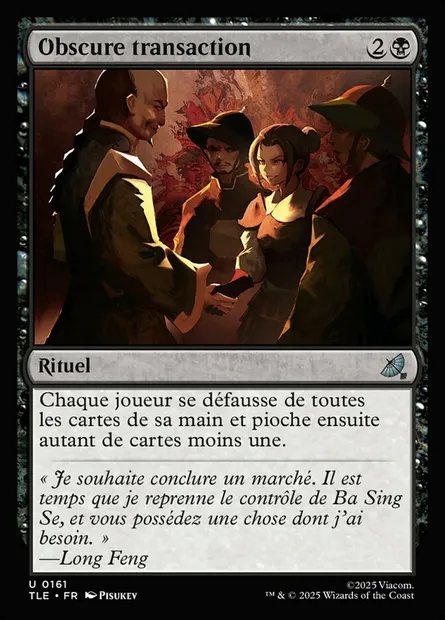 Obscure transaction, carte Magic TLE 161 — extension Avatar: The Last Airbender Eternal
