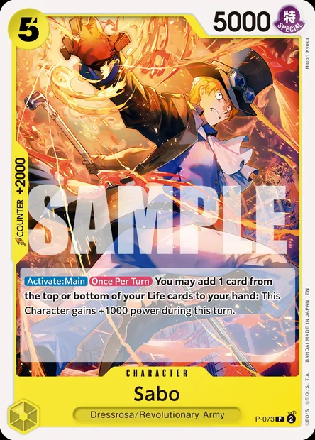 Sabo, carte One Piece P-073 — extension Carte promo