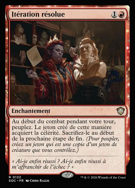 Itération résolue, carte Magic SOC 122 — extension Secrets of Strixhaven Commander