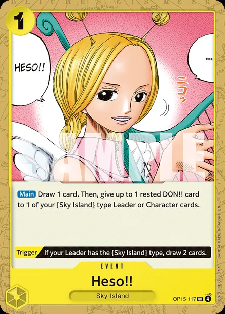 Heso!!, One Piece card OP15-117 — ADVENTURE ON KAMI’S ISLAND set