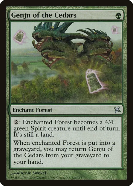 Genju of the Cedars, Magic card BOK 126 — Betrayers of Kamigawa set