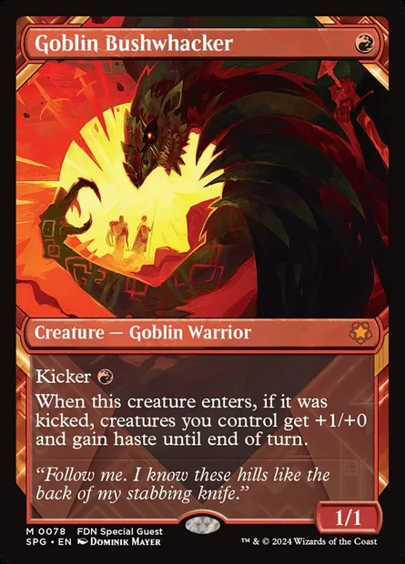 Goblin Bushwhacker, Magic card SPG 78 — Special Guests set