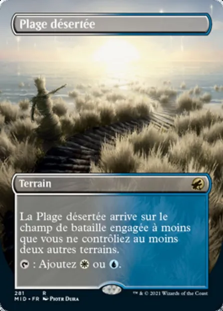 Plage désertée, carte Magic MID 281 — extension Innistrad : chasse de minuit