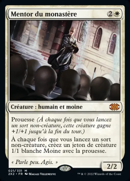Mentor du monastère, carte Magic 2X2 21 — extension Double Masters 2022