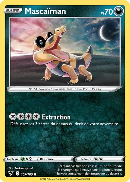 Mascaïman, carte Pokémon VIV 107 — extension Voltage Éclatant