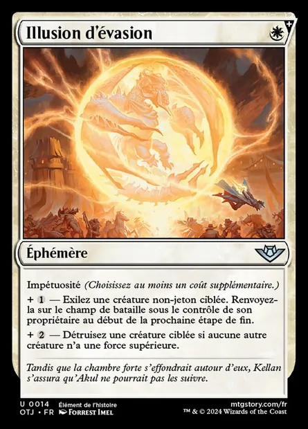 Illusion d'évasion, carte Magic OTJ 14 — extension Outlaws of Thunder Junction