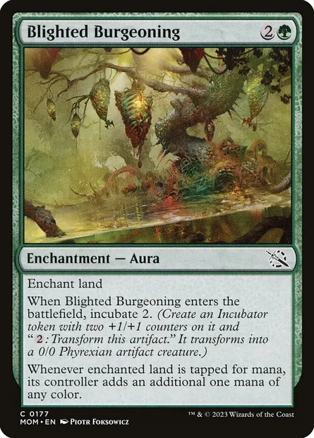 Blighted Burgeoning, Magic card MOM 177 — March of the Machine set