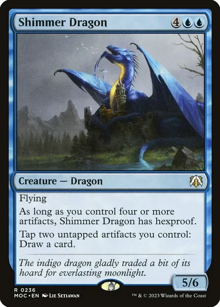 Shimmer Dragon, Magic card MOC 236 — March of the Machine Commander set