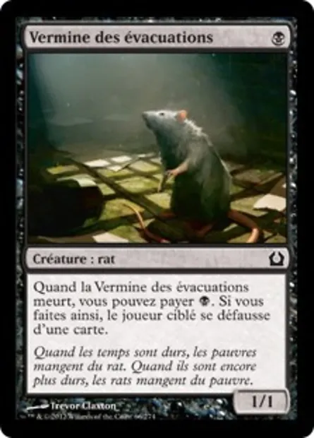 Vermine des évacuations, carte Magic RTR 66 — extension Retour à Ravnica