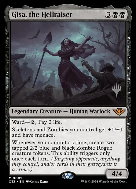 Gisa, the Hellraiser, Magic card POTJ 89p — Outlaws of Thunder Junction Promos set