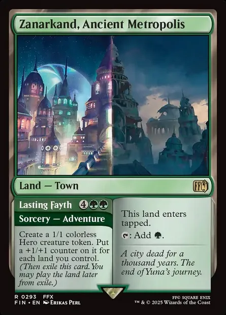 Zanarkand, Ancient Metropolis // Lasting Fayth, Magic card FIN 293 — Final Fantasy set