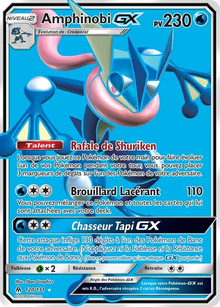Amphinobi GX, carte Pokémon FLI 120 — extension Lumière Interdite