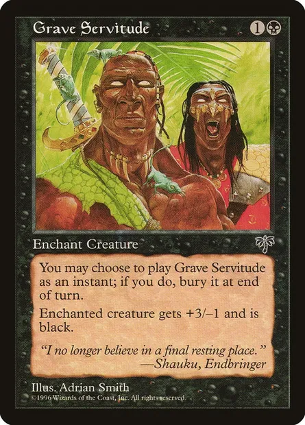 Grave Servitude, Magic card MIR 126 — Mirage set