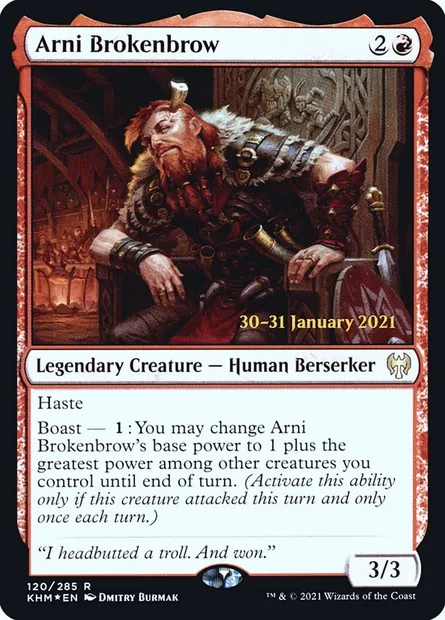 Arni Frontcassé, carte Magic PKHM 120s — extension Kaldheim Promos
