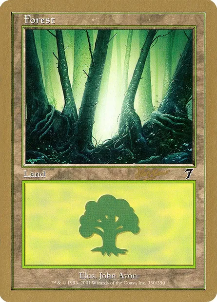 Forest, Magic card WC02 shh330 — World Championship Decks 2002 set