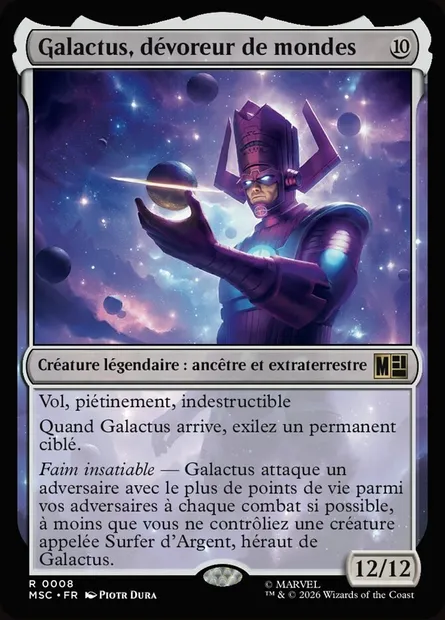 Galactus, dévoreur de mondes, carte Magic MSC 8 — extension Marvel Super Heroes Commander