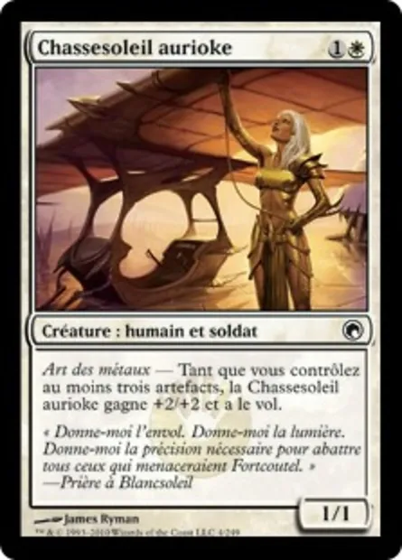 Chassesoleil aurioke, carte Magic SOM 4 — extension Cicatrices de Mirrodin