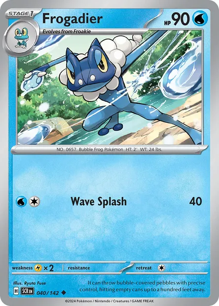 Frogadier, Pokémon card SCR 040 — Stellar Crown set