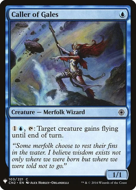 Caller of Gales, Magic card PLST CN2-103 — The List set