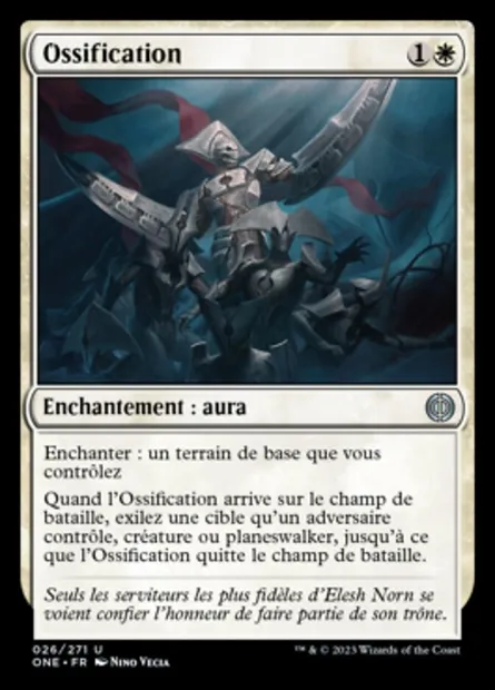 Ossification, carte Magic ONE 26 — extension Tous Phyrexians