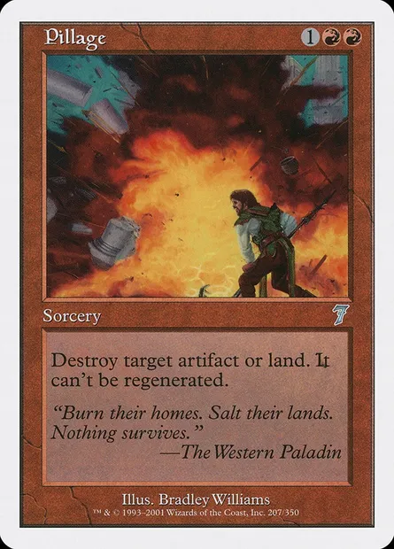 Pillage, carte Magic 7ED 207 — extension Septième Edition