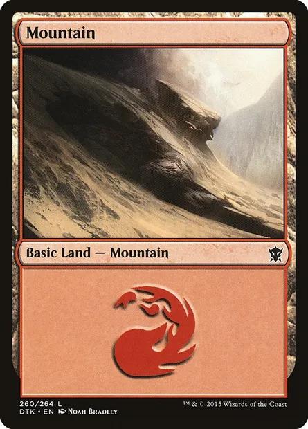 Mountain, Magic card DTK 260 — Dragons of Tarkir set