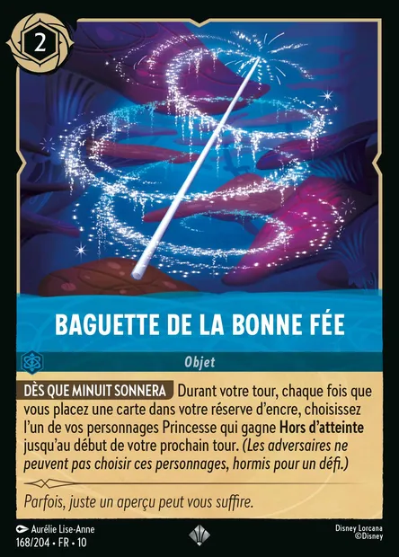 Baguette de la bonne fée, carte Disney Lorcana CH10-168 — extension Lueurs dans les Profondeurs