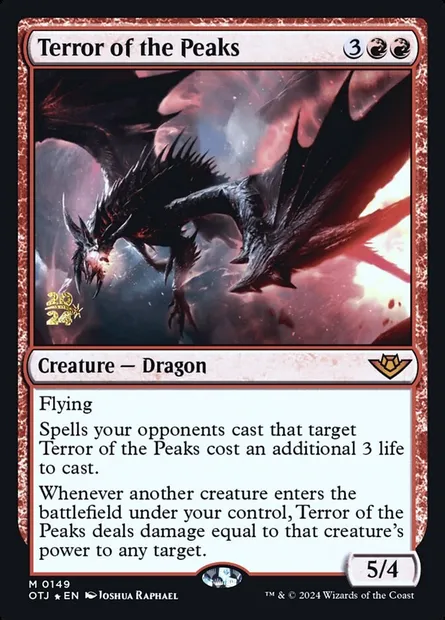 Terror of the Peaks, Magic card POTJ 149s — Outlaws of Thunder Junction Promos set