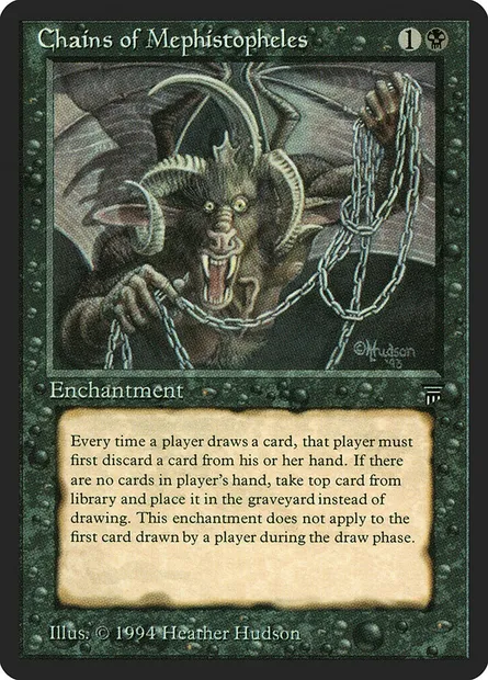 Chains of Mephistopheles, carte Magic LEG 91 — extension Legends