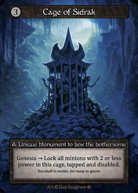 Cage of Sidrak, Sorcery card GOT 313 — Gothic set