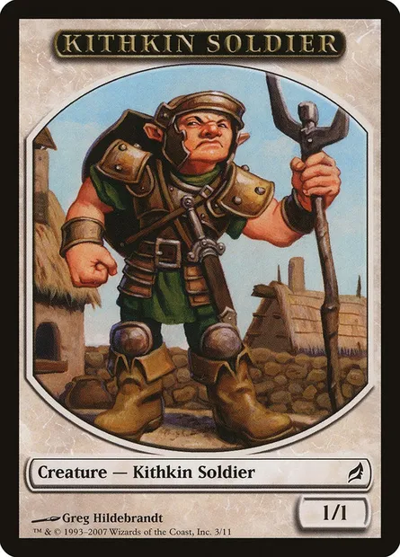 Kithkin Soldier, Magic card TLRW 3 — Lorwyn Tokens set