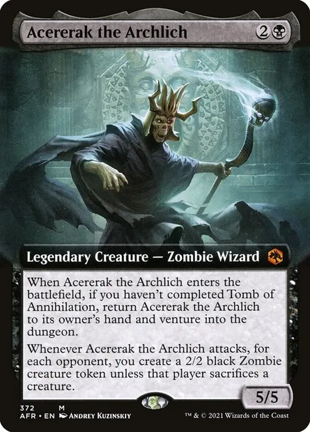 Acererak the Archlich, Magic card AFR 372 — Adventures in the Forgotten Realms set