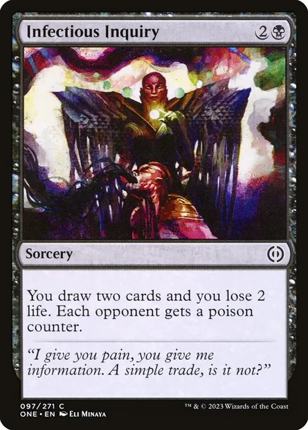 Infectious Inquiry, Magic card ONE 97 — Phyrexia: All Will Be One set