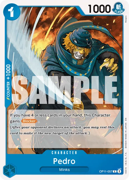Pedro, One Piece card OP11-057 — A FIST OF DIVINE SPEED set