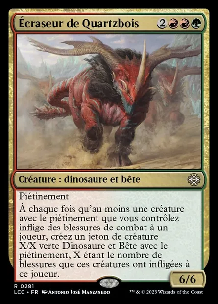 Écraseur de Quartzbois, carte Magic LCC 281 — extension The Lost Caverns of Ixalan Commander