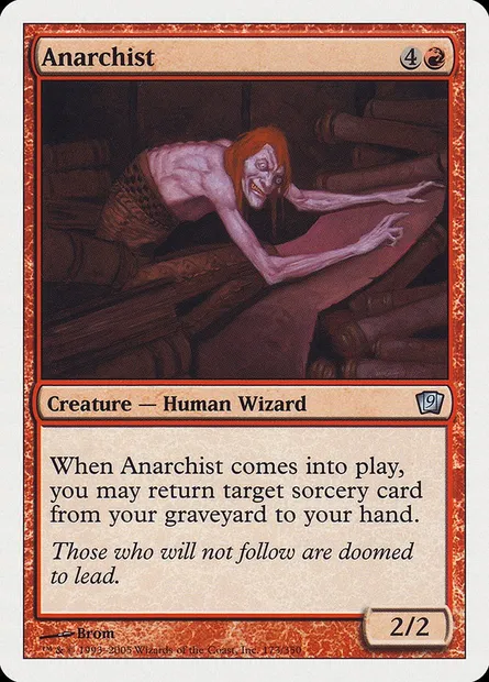 Anarchiste, carte Magic 9ED 173 — extension Neuvième Edition